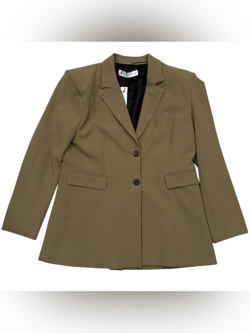 Zara Olive Green Tailored Blazer